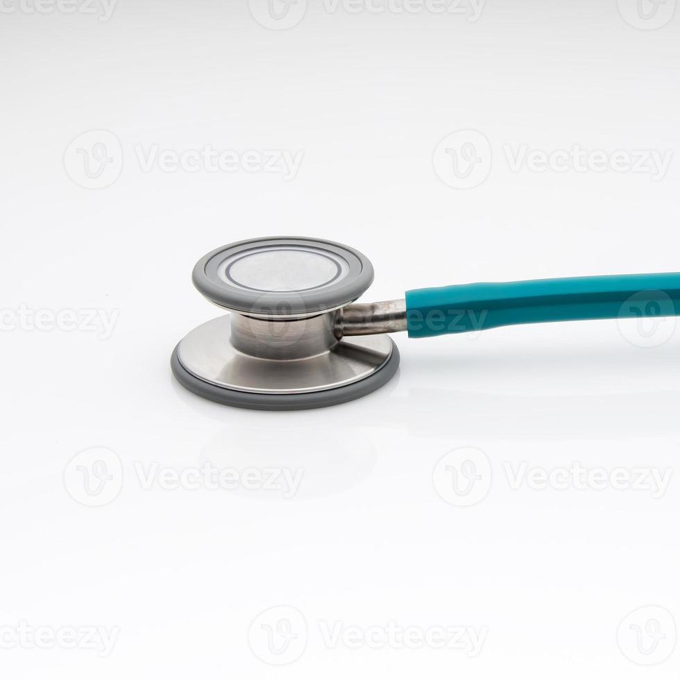 The diaphragm of medical stethoscope isolated on a white background