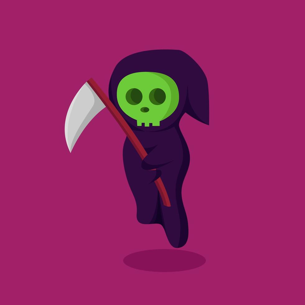 ilustración de diseño de personaje de bruja de halloween vector