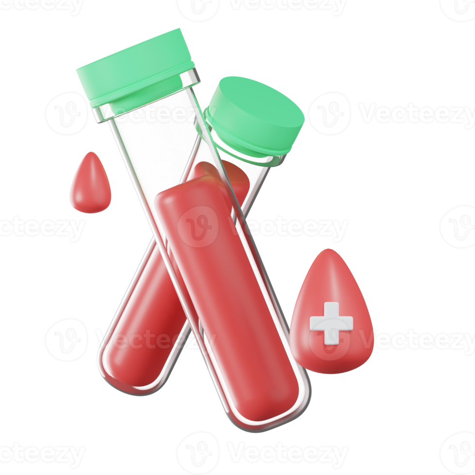 Blood Test Medical 3D Illustration png