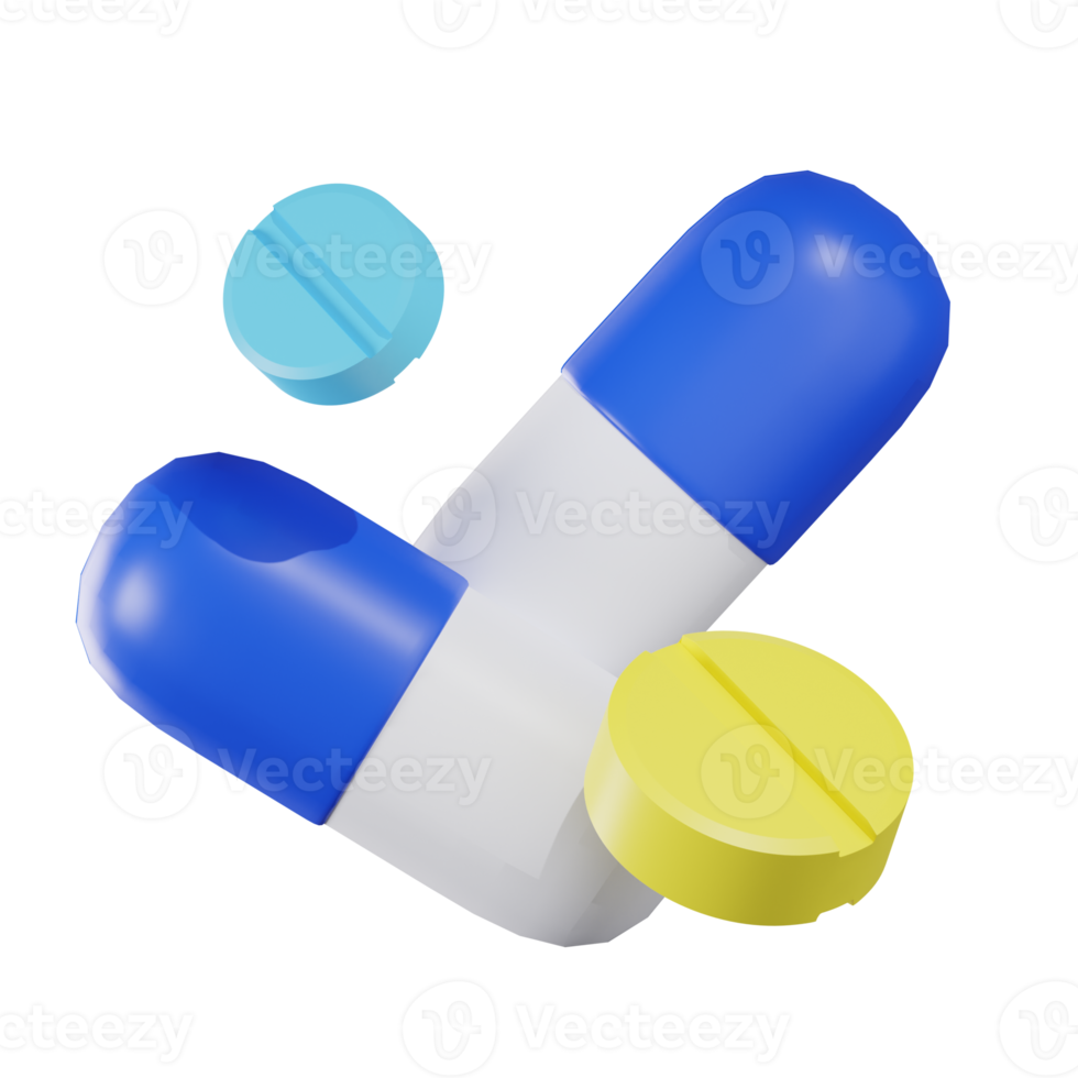 Capsule Pill Medical 3D Illustration png