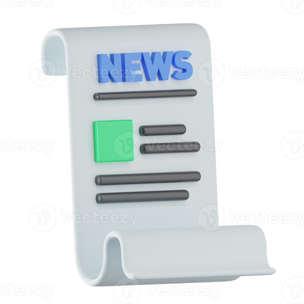 Newspaper Communication 3D Illustration png