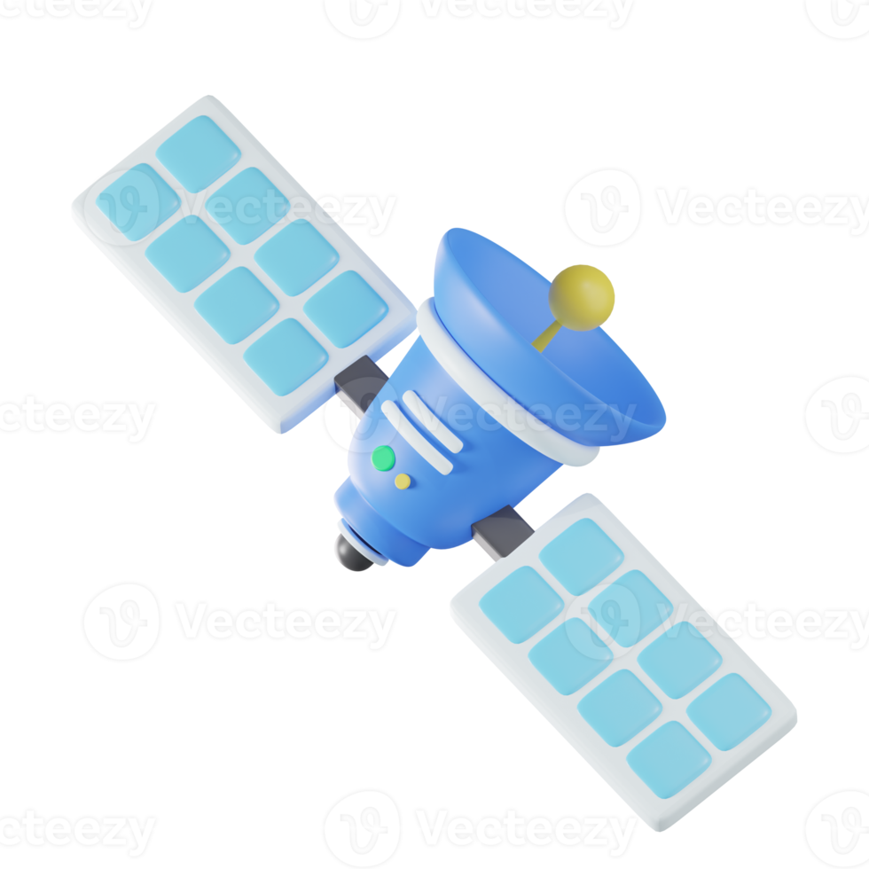 satelliet communicatie 3d illustratie png