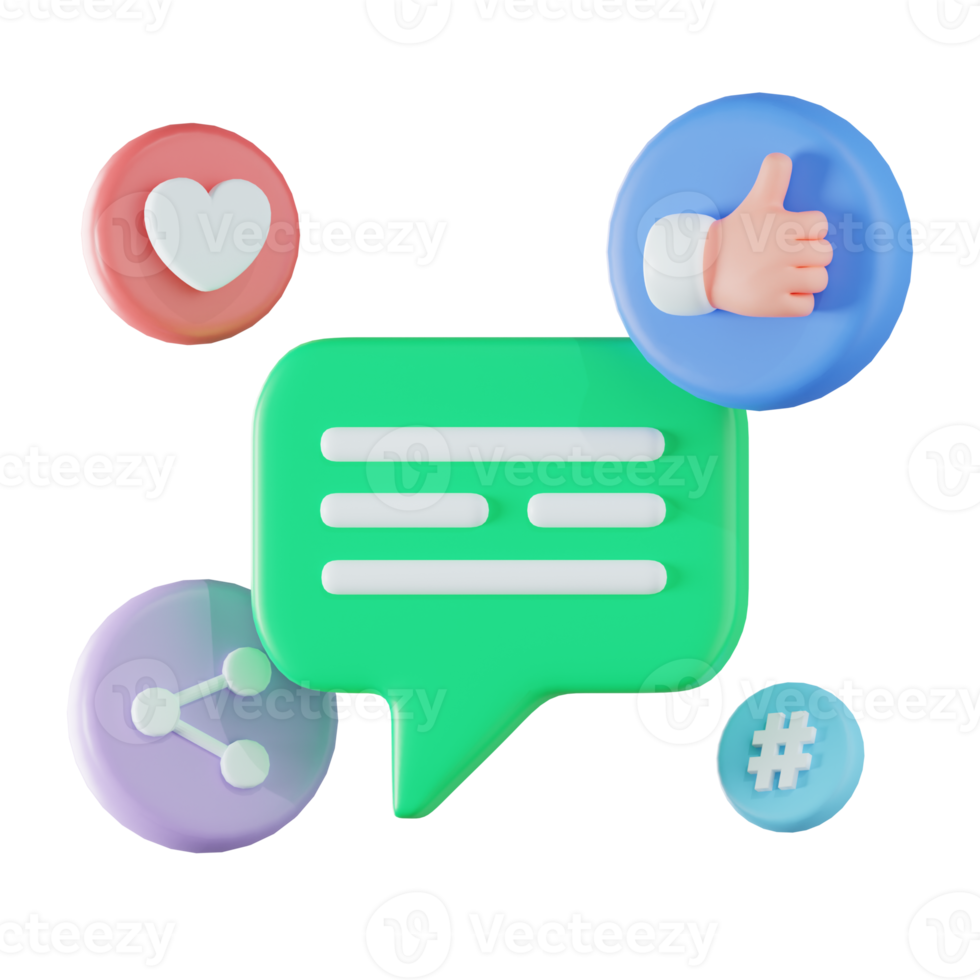 Social Media Communication 3D Illustration 12440363 PNG Social Media Communication 3D Illustration 12440363 PNG