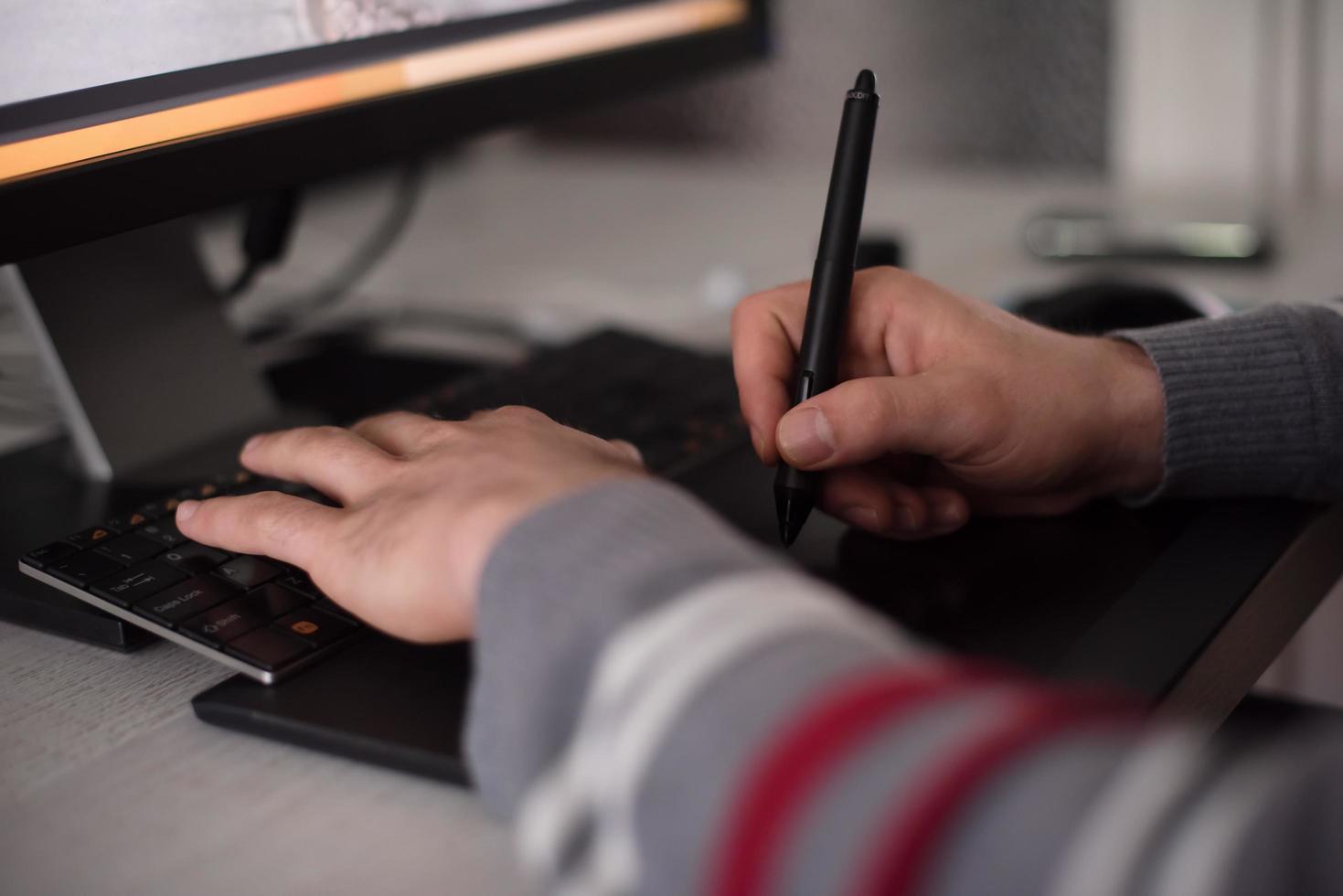 graphic designer at work photo