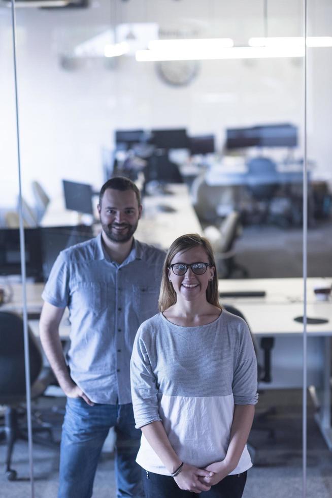 business couple at office photo