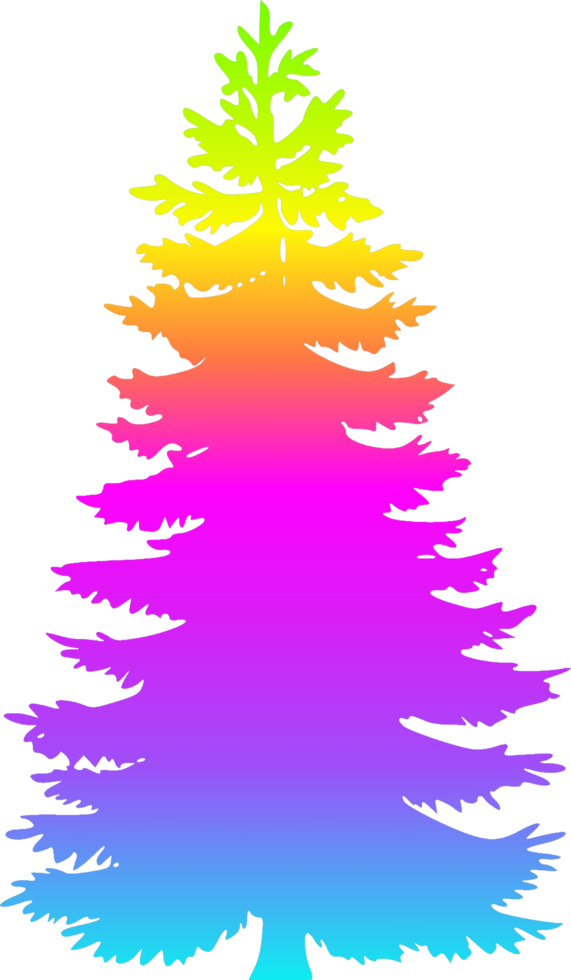 Pine Trees Ilustration Art Multicolor Gradient png