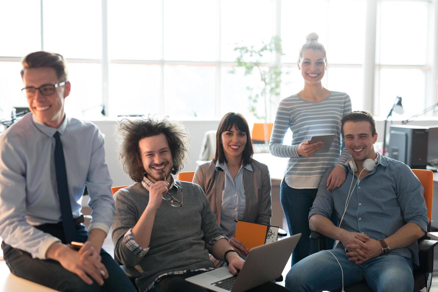 Portrait of a business team At A Meeting photo