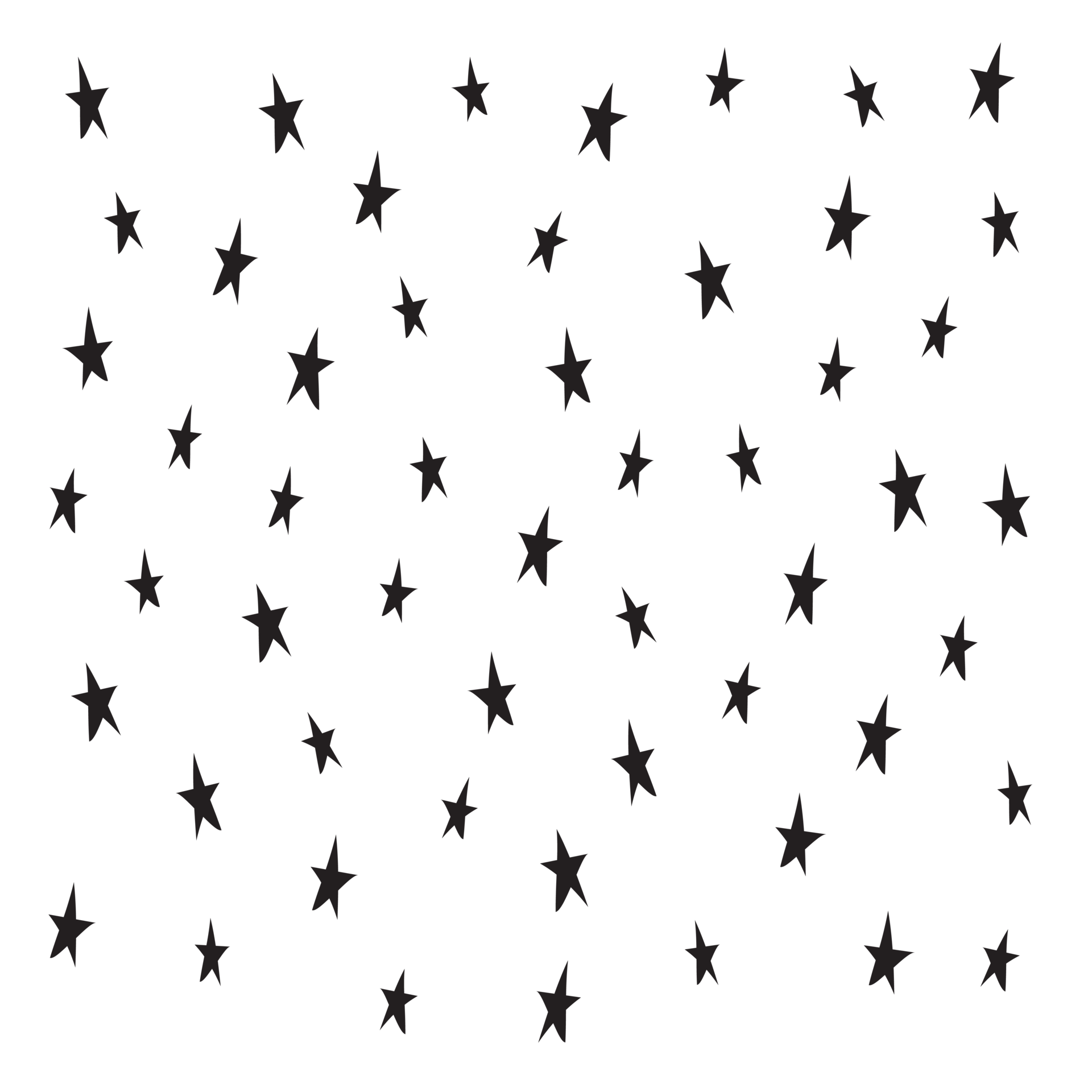 estrellas negras en un marco cuadrado. perfecto para ilustración y