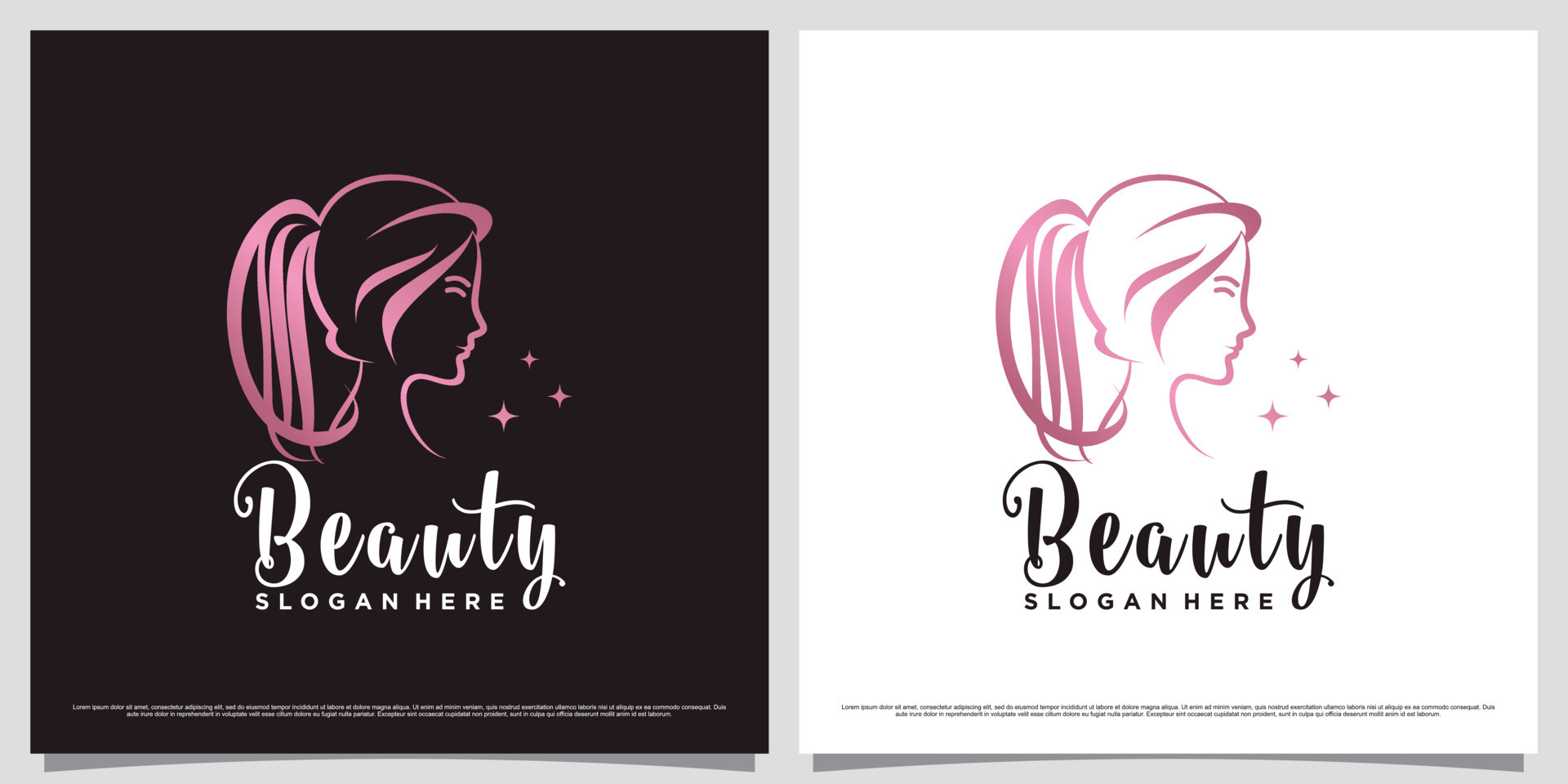 Elegant Beauty Logo Design For Woman Salon With Creative Element And elegant-beauty-logo-design-for-woman-salon-with-creative-element-and