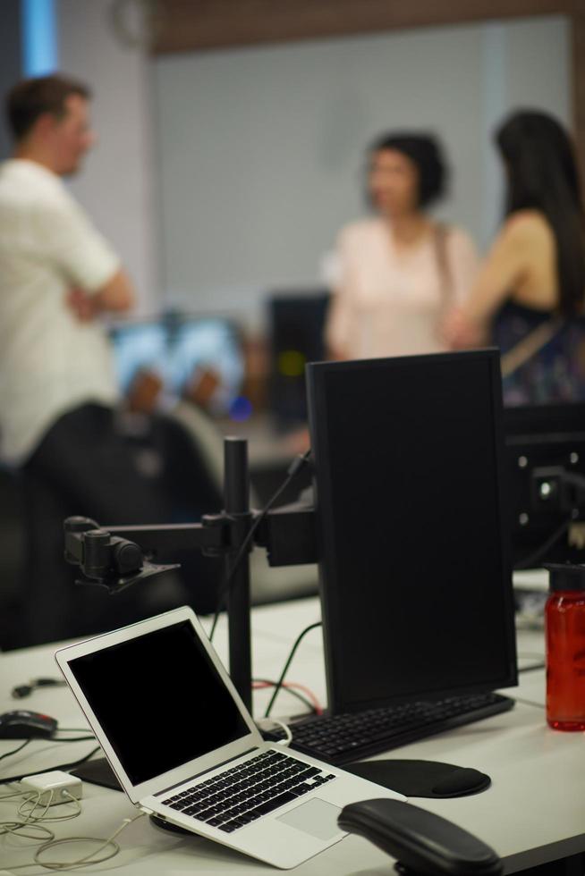 computer at modern office photo