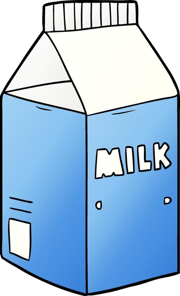 cartoon milk carton vector