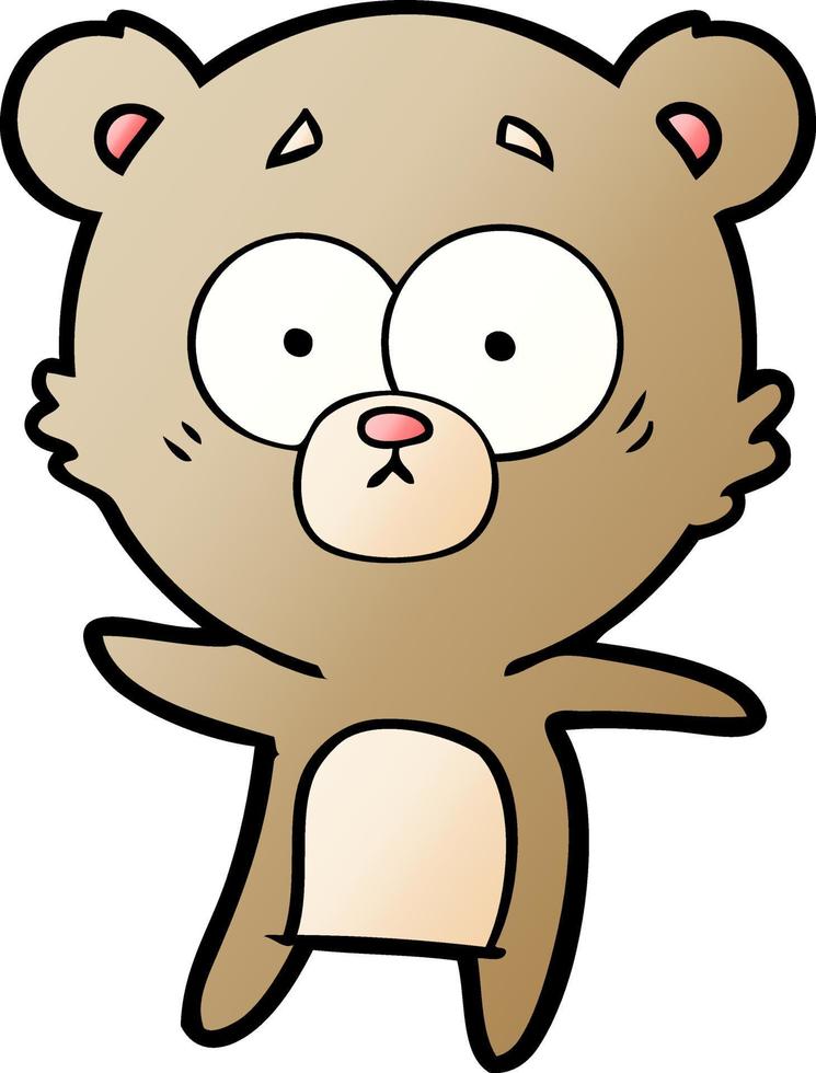 anxious bear cartoon vector