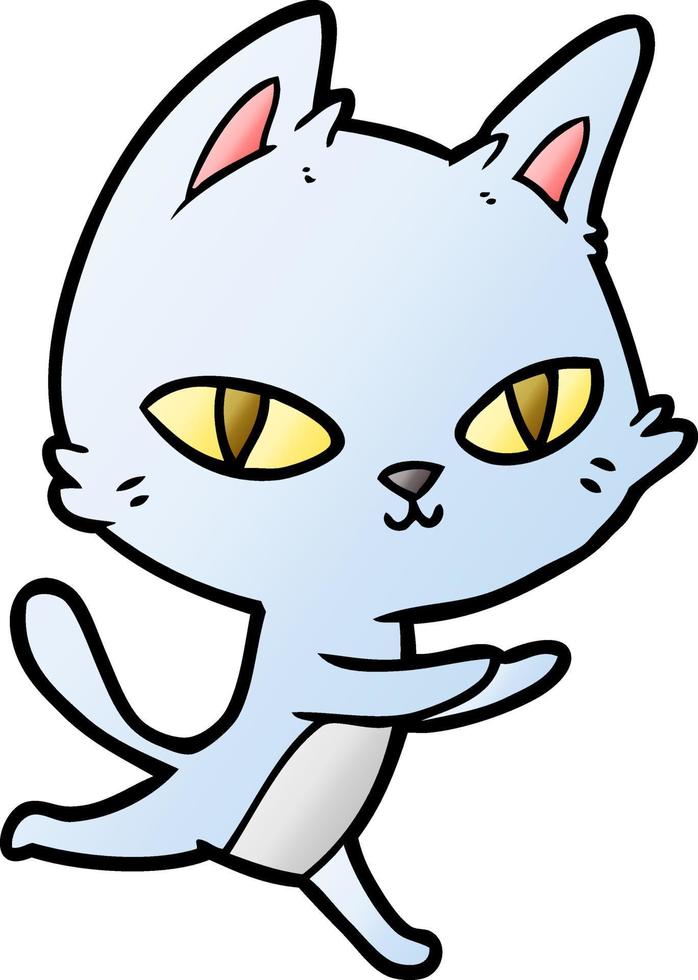cartoon cat staring vector