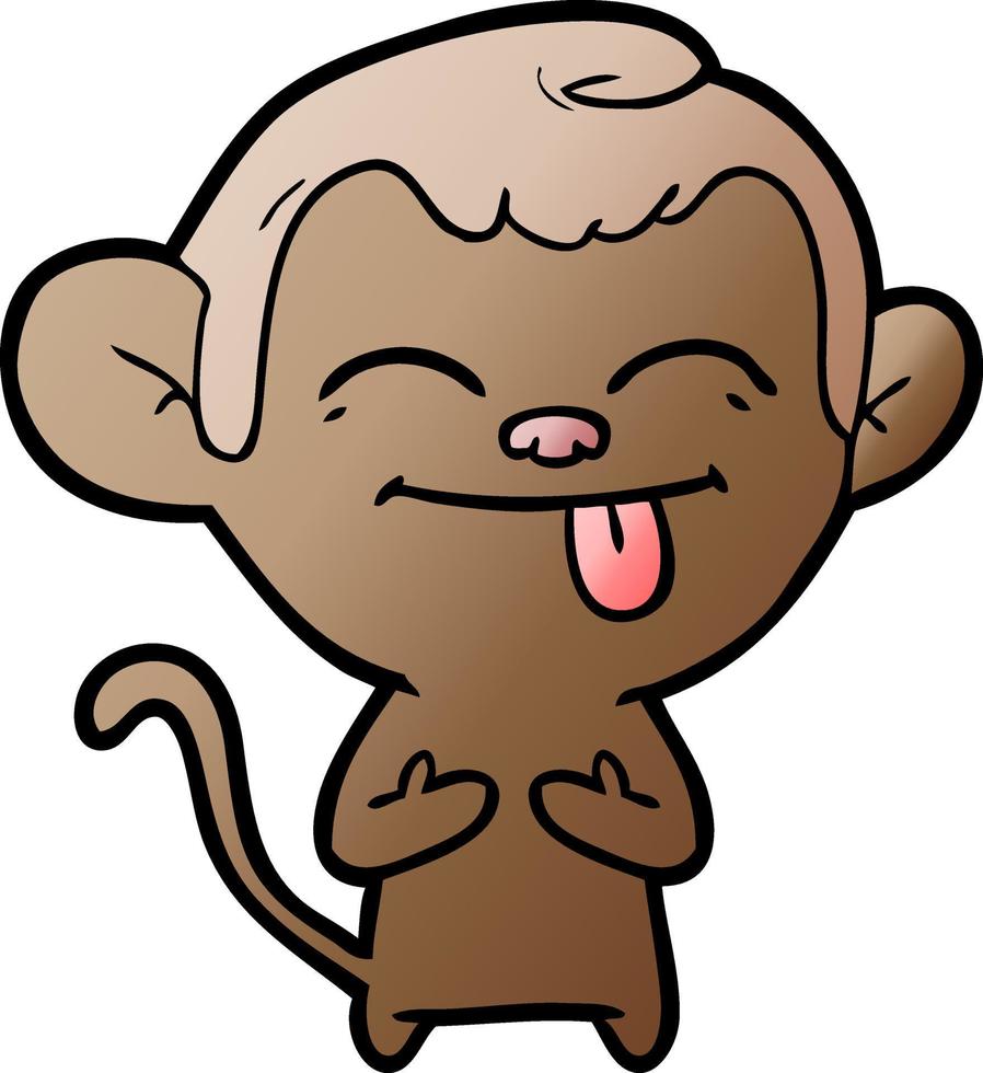 funny cartoon monkey vector