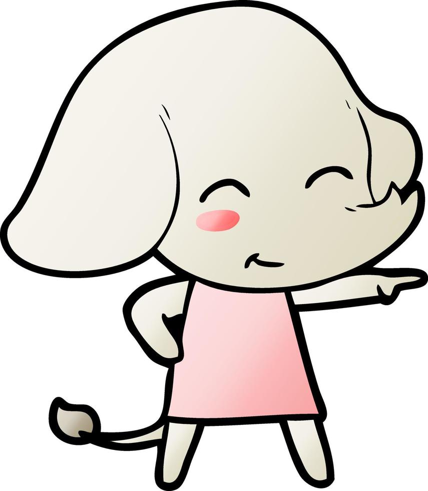 cute cartoon elephant vector