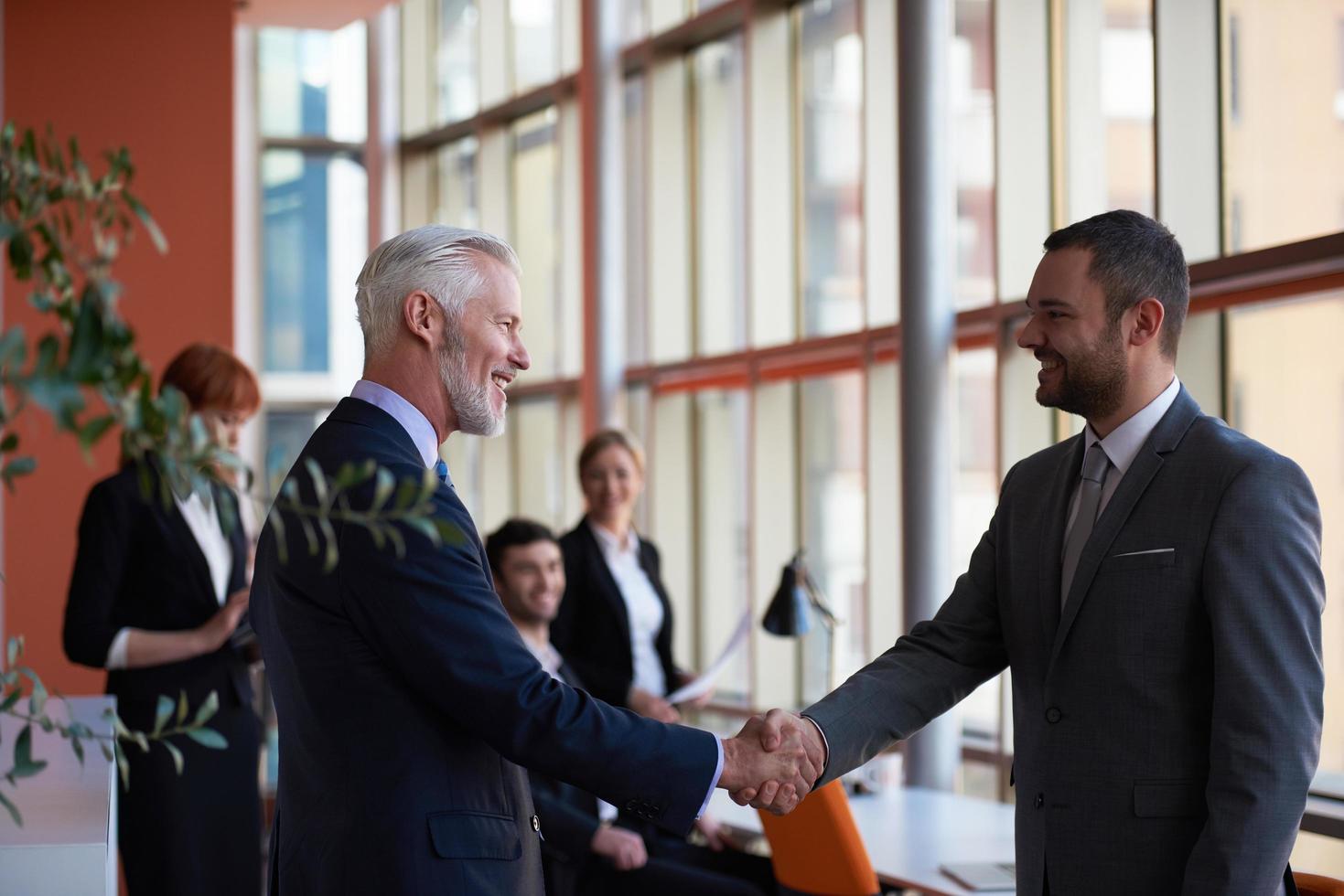 business partners view photo