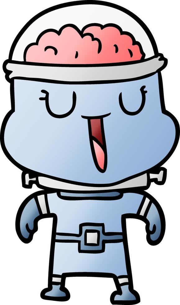 happy cartoon robot vector
