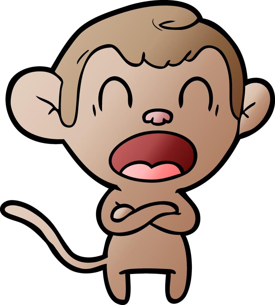 shouting cartoon monkey 12443078 Vector Art at Vecteezy