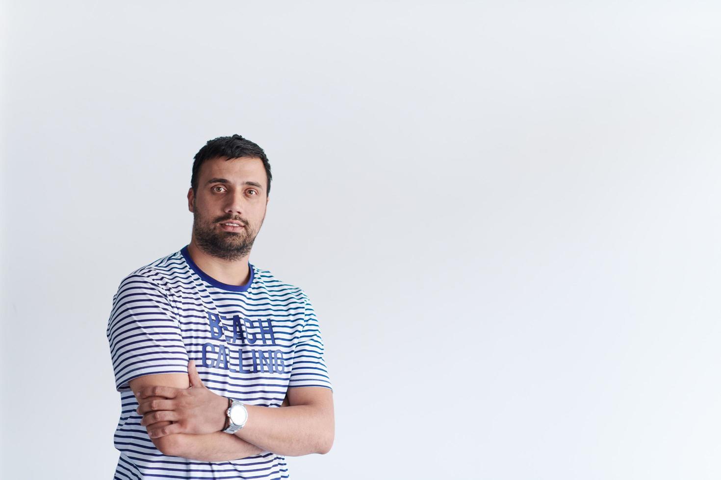 portrait of casual startup businessman wearing a T-shirt photo