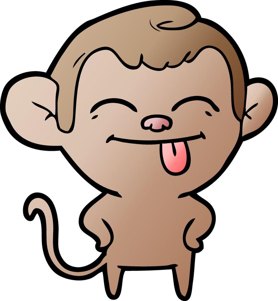 funny cartoon monkey vector