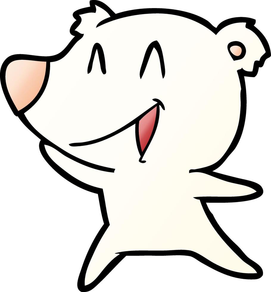 laughing polar bear cartoon vector