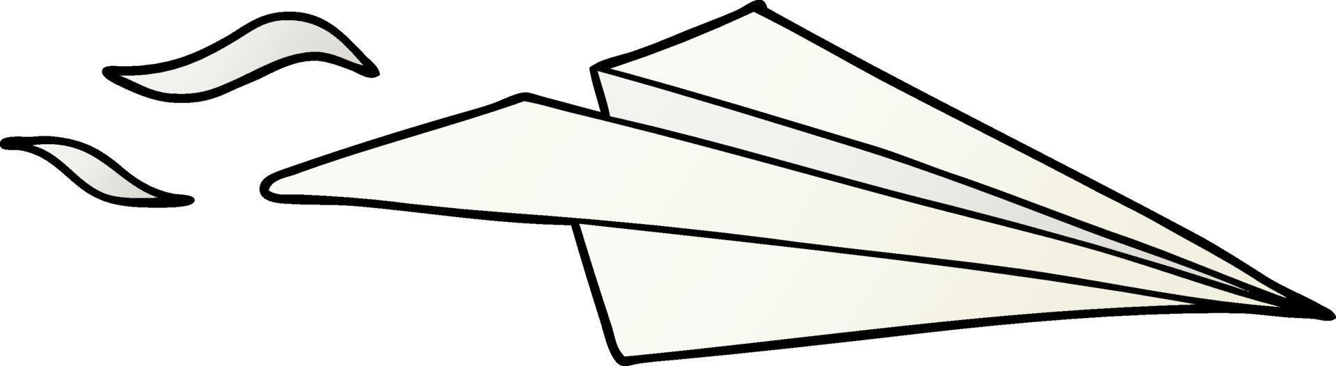 cartoon paper airplane vector