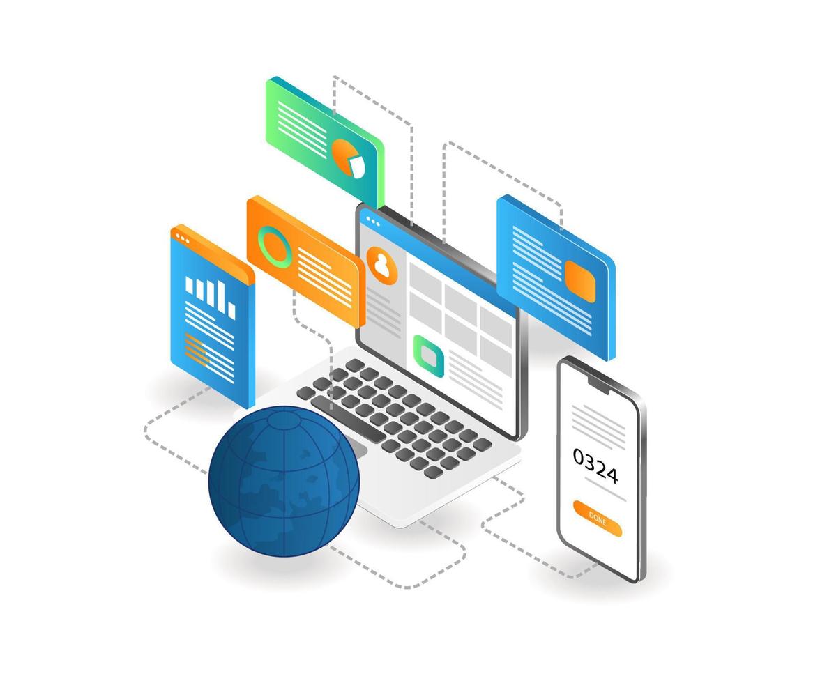 Computer web application network vector