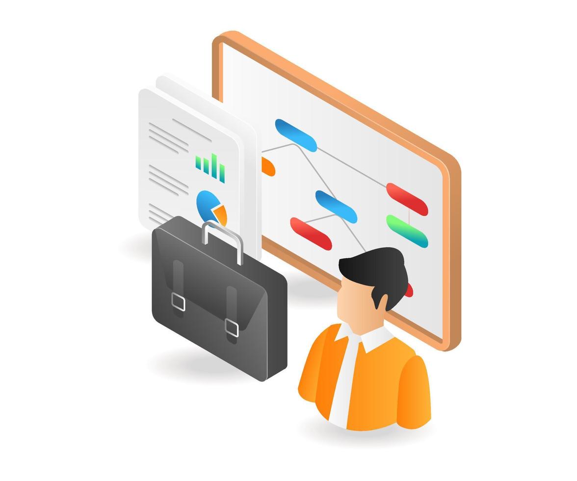 Business enterprise management structure board vector