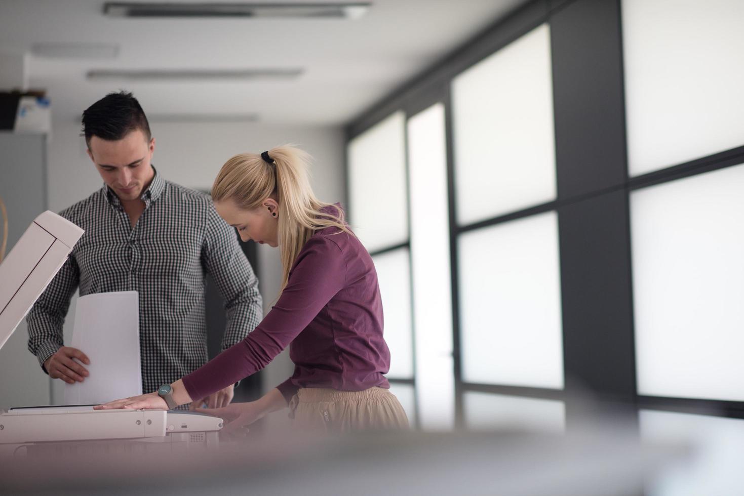 business couple copy documents photo