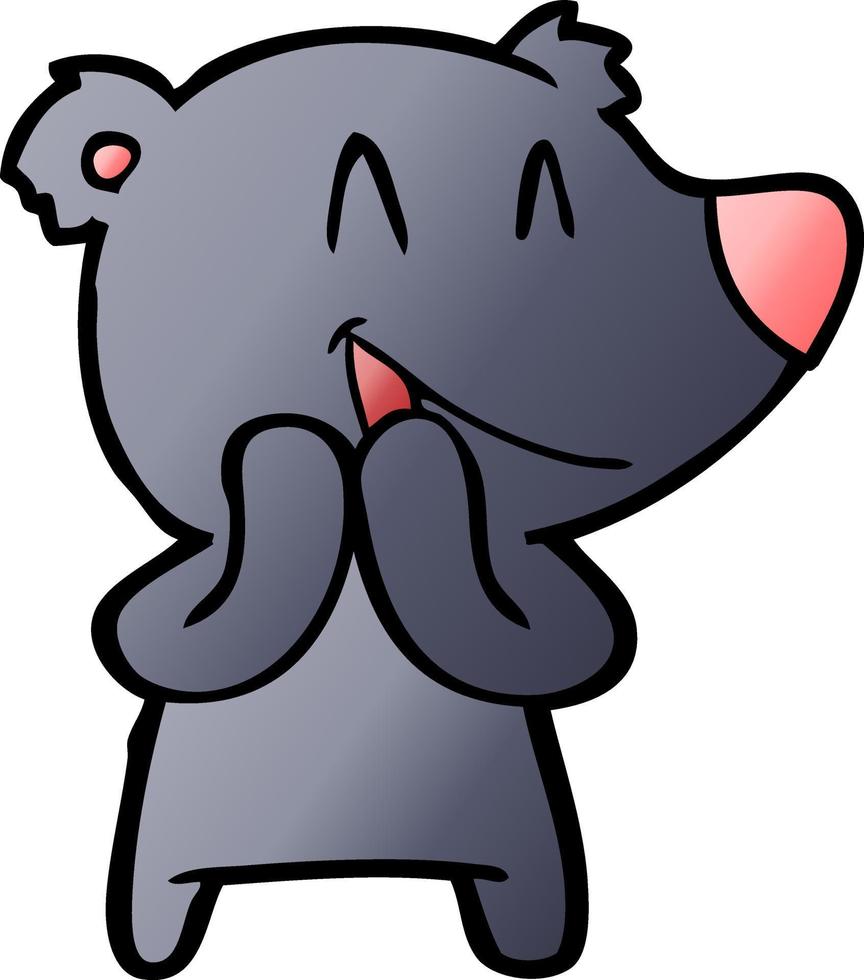 laughing bear cartoon vector