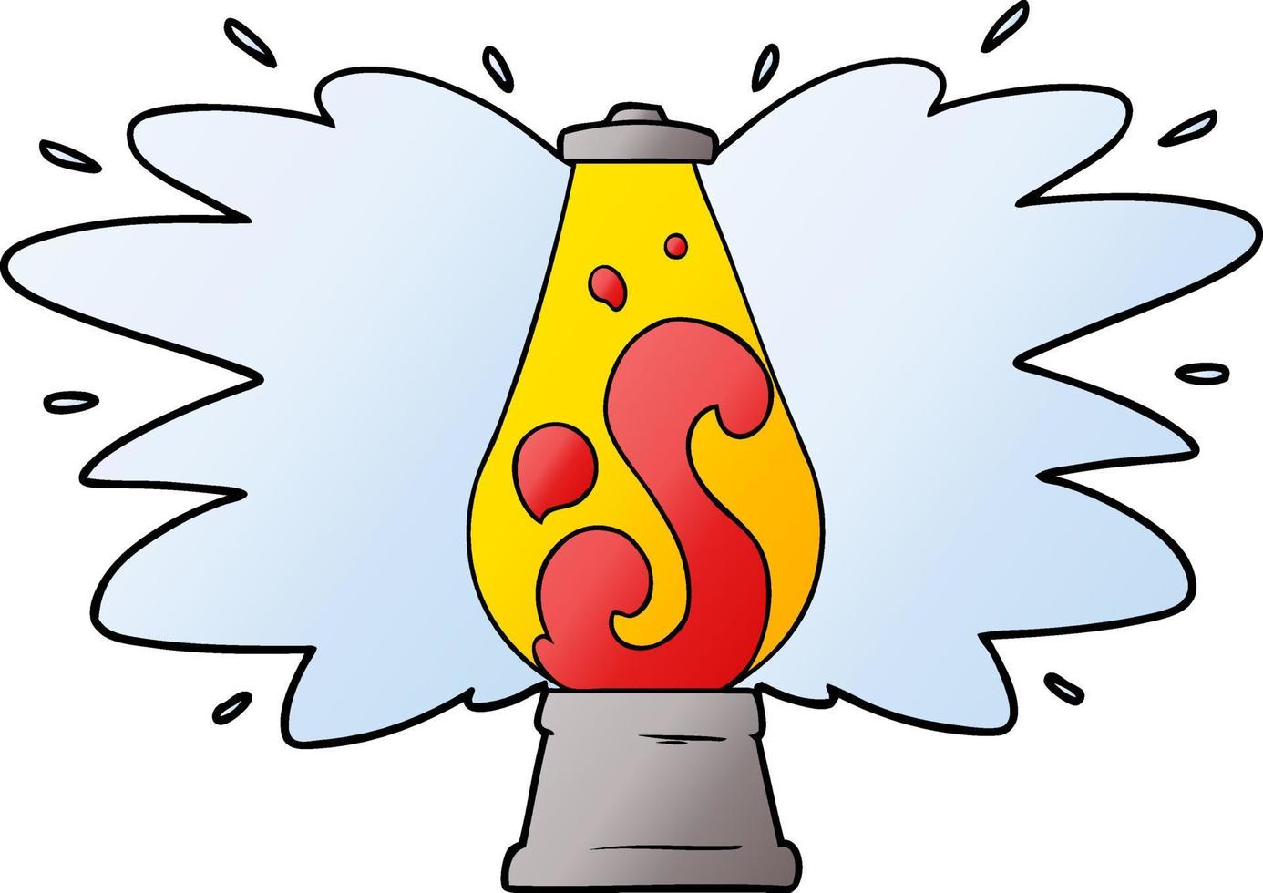 lámpara de lava retro de dibujos animados vector
