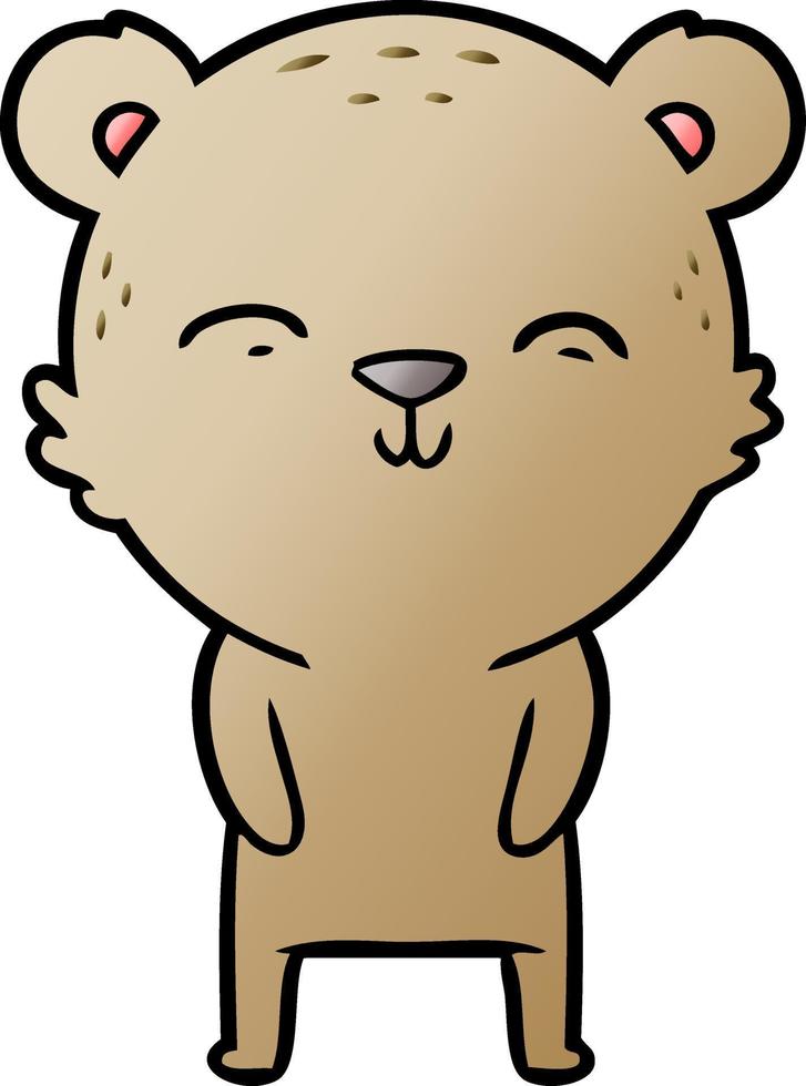 oso de dibujos animados feliz vector