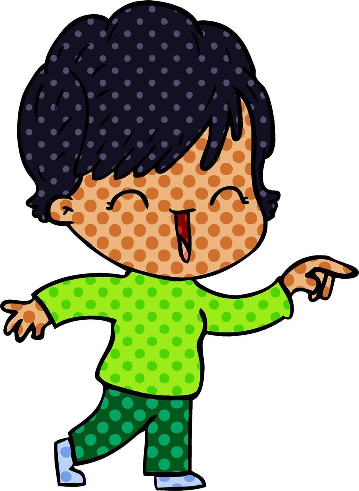 cartoon laughing woman vector