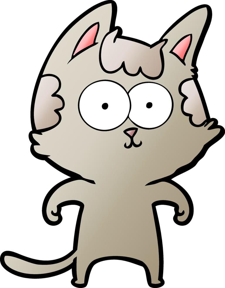 gato feliz de dibujos animados vector