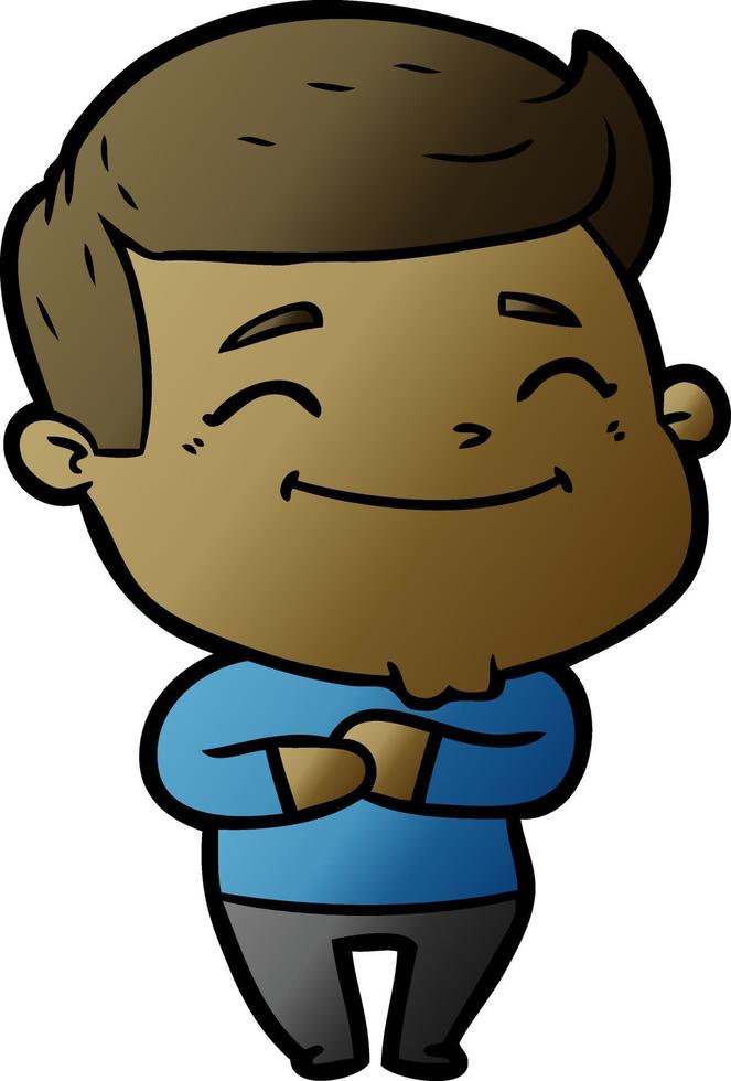 happy cartoon man vector