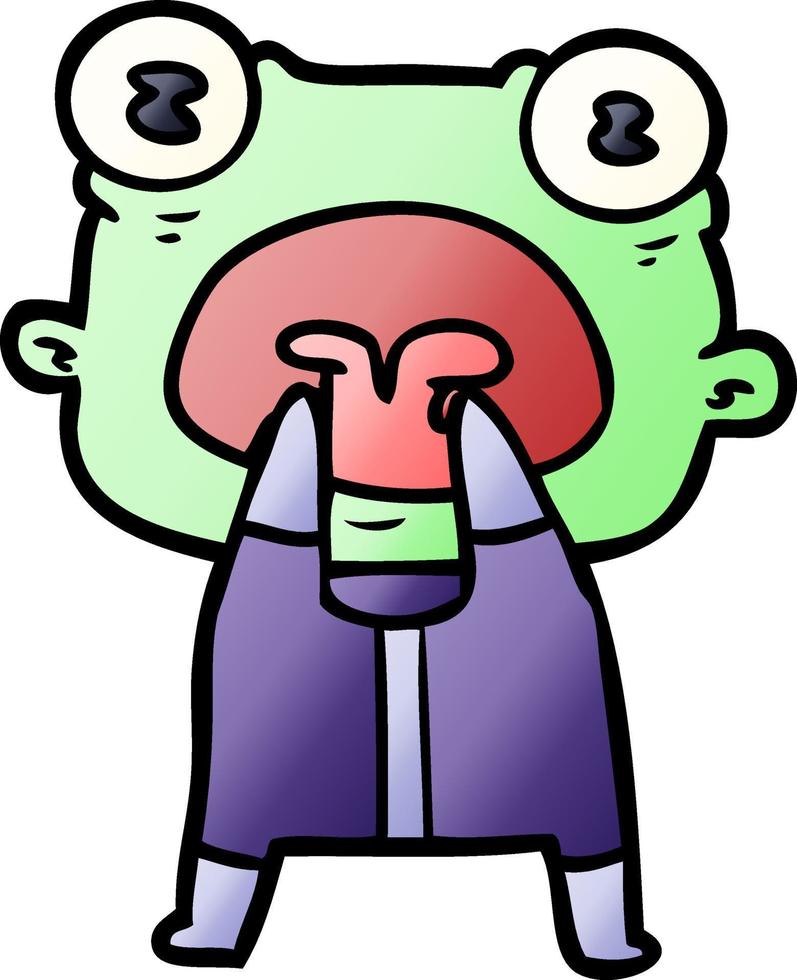 cartoon weird alien communicating 12444592 Vector Art at Vecteezy