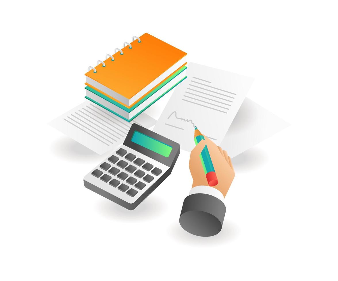 Sign the business cooperation agreement vector