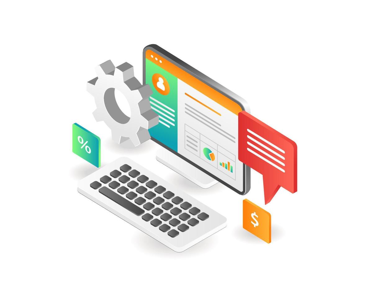 Business analysis personal data vector
