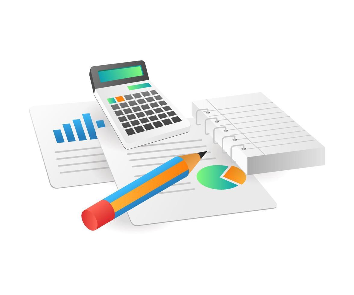 Business income calculation records vector