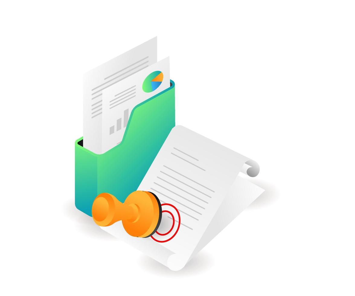 Business agreement stamp vector