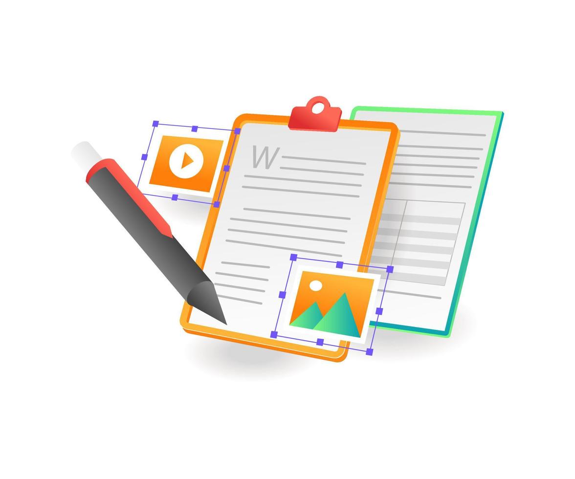 Blogger creative concept vector