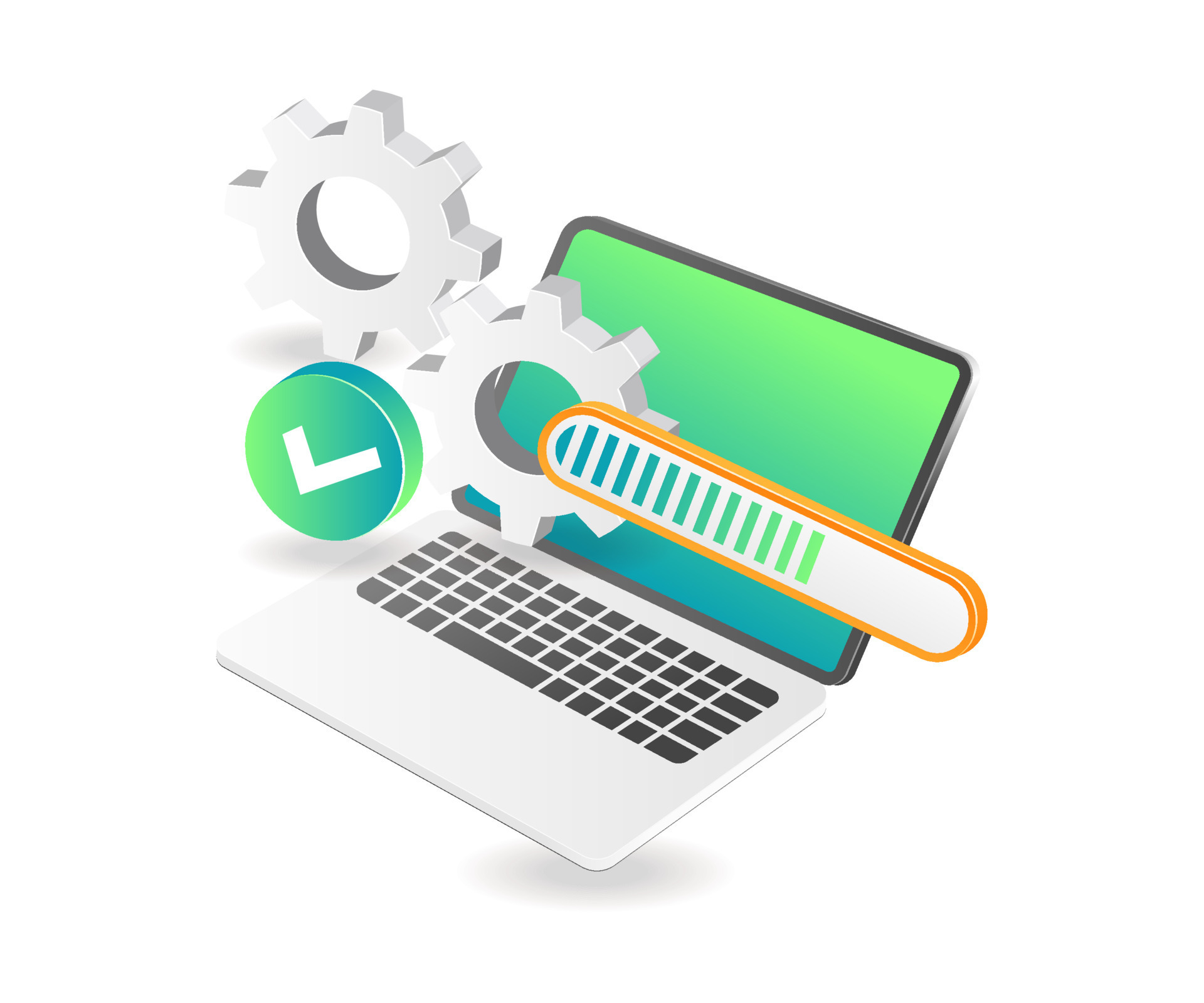 Application computer update maintenance process 12444699 Vector Art at ...