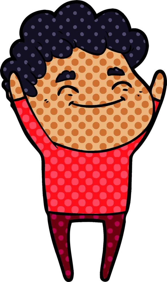 cartoon friendly man vector