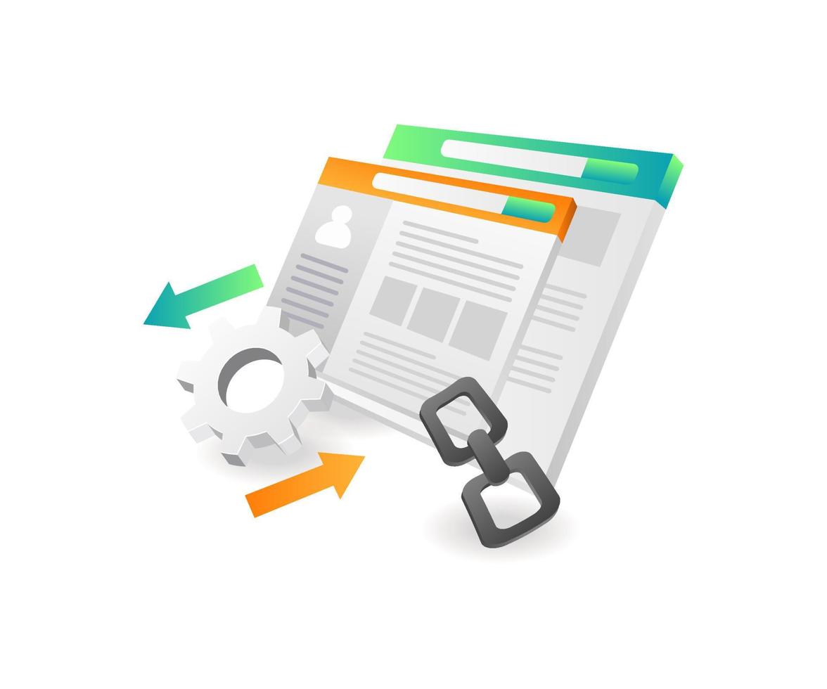 Application link website vector