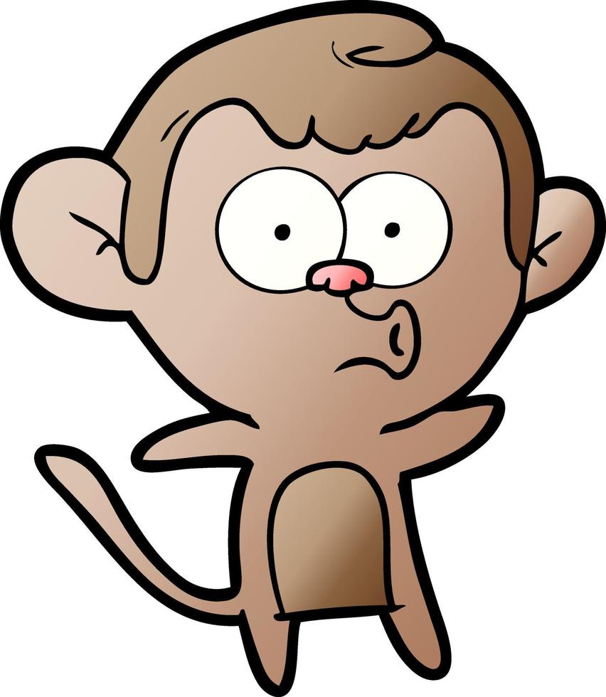 cartoon surprised monkey 12445246 Vector Art at Vecteezy