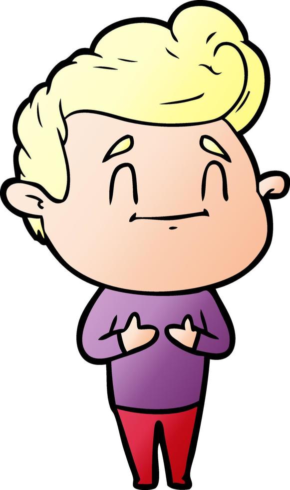 happy cartoon man vector