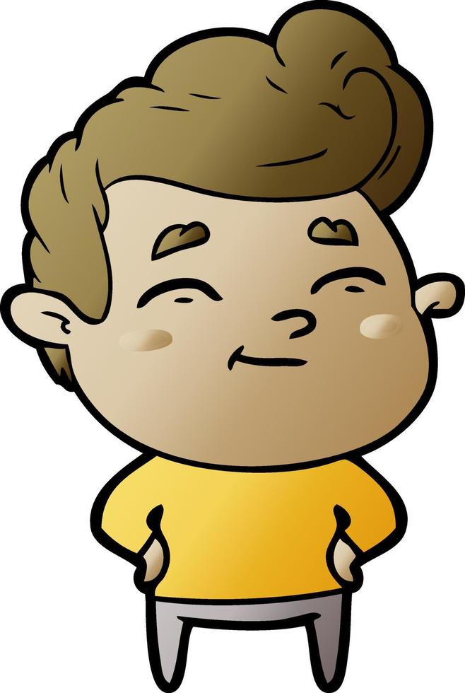 happy cartoon man vector