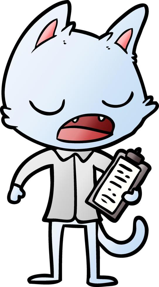 talking cat boss vector