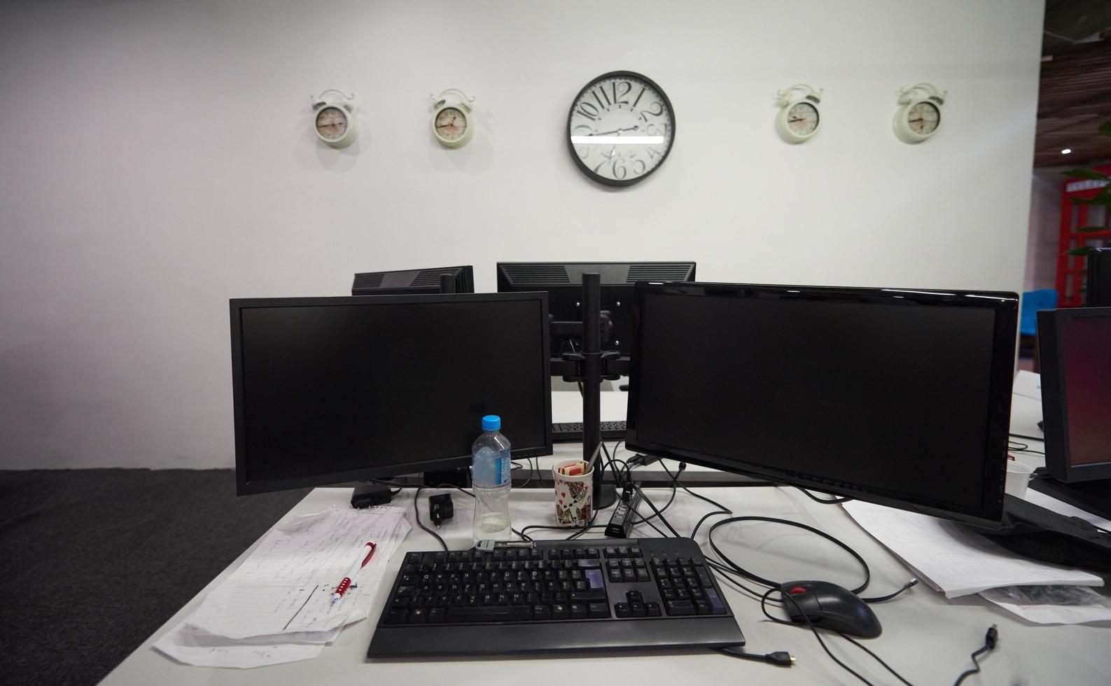 computer at modern office photo