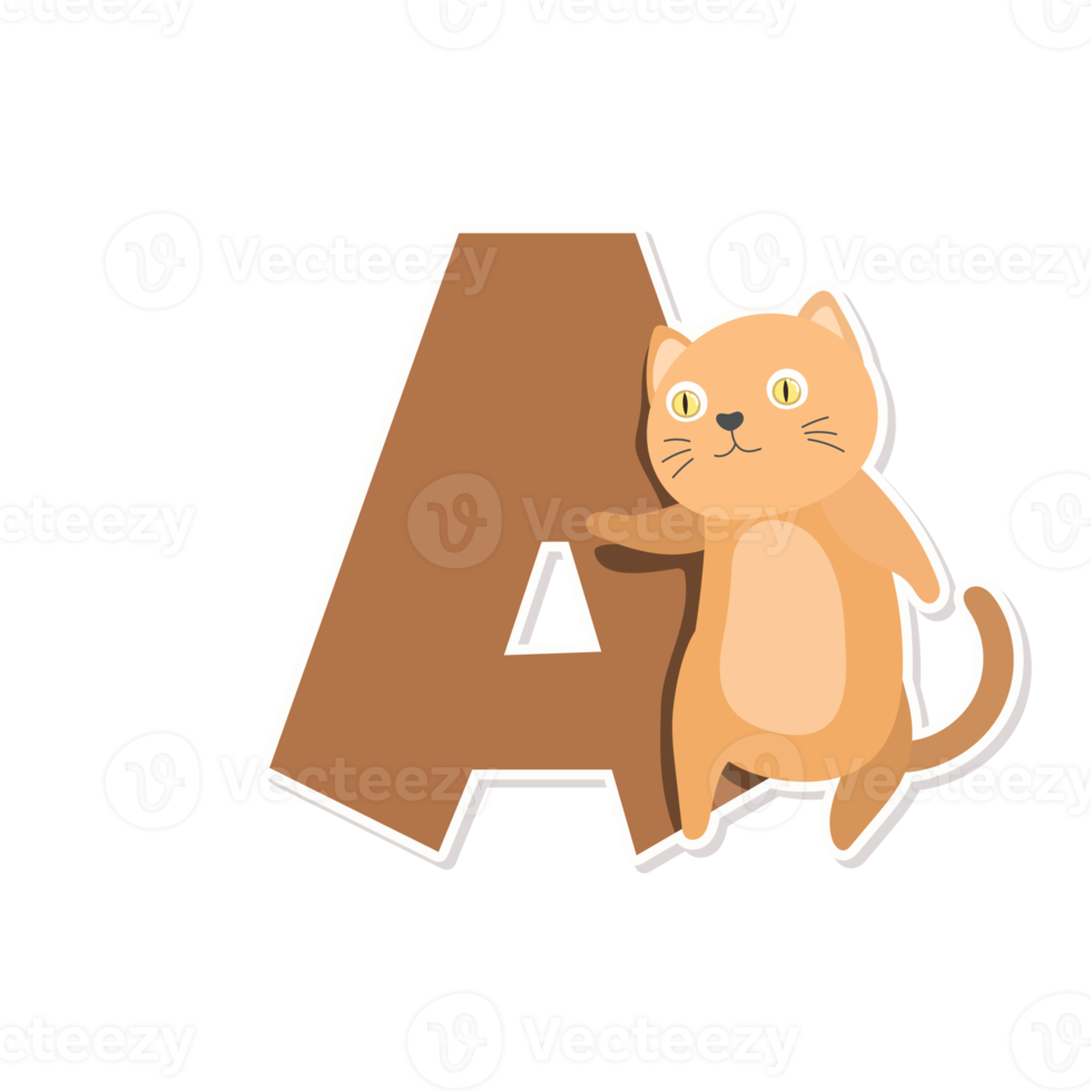 cat alphabet cartoon png